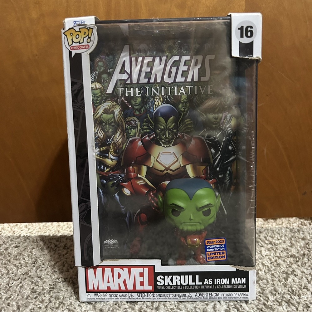 NEW‎ Funko Pop! Comic Book Cover hard case: Marvel - Skrull As Iron Man #16